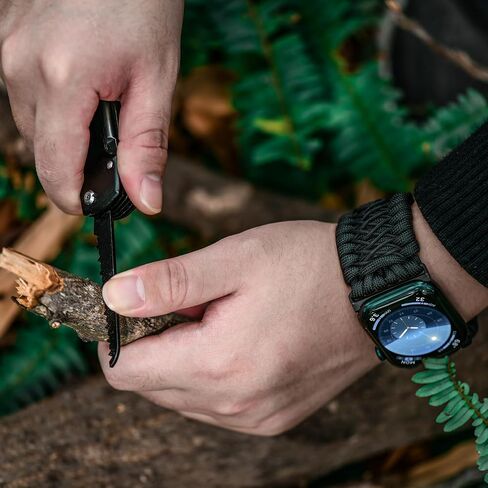 Tefeca Titan Series Paracord Band Compatible with Apple Watch 49mm 45mm 44mm 42mm, Ultra/Ultra2 Series 9/8/SE2/7/6/SE/5/4/3/2/1 in Saudi Arabia