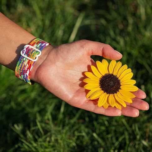 SunnyCloud Band Celebration Theme Braided Elastic Sport Compatible With Apple iWatch Series 8 7 6 5 4 3 2 1 SE Ultra Women Men in Saudi Arabia