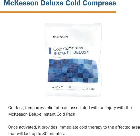 McKesson Cold Compress Deluxe, Instant Cold Pack, Disposable, 6 4/5 in x 9 in, 1 Count, 24 Packs, 24 Total in Saudi Arabia