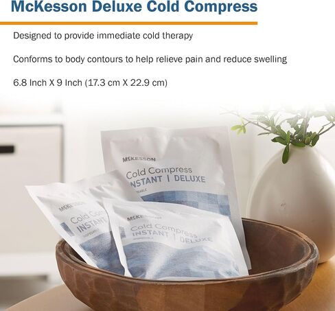 McKesson Cold Compress Deluxe, Instant Cold Pack, Disposable, 6 4/5 in x 9 in, 1 Count, 24 Packs, 24 Total in Saudi Arabia