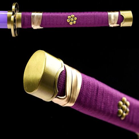 Hejiu Roronoa Zoro Katana، Yama Enma Anime Samurai Cosplay Sword، كاتانا اليابانية المصنوعة يدويًا، سيف طبق الأصل، نسيج أصلي للرسوم المتحركة، 1045 فولاذ كربوني حوالي 41 بوصة بشكل عام in Saudi Arabia