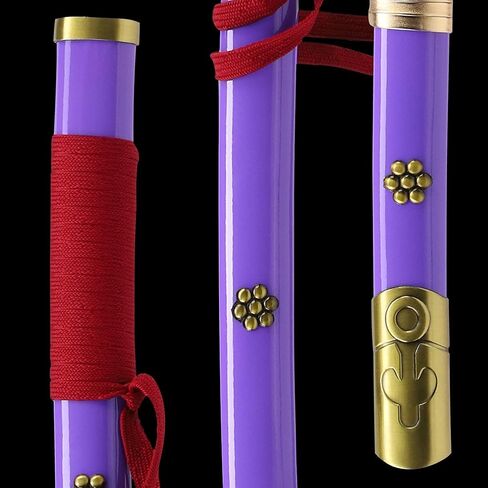 Hejiu Roronoa Zoro Katana، Yama Enma Anime Samurai Cosplay Sword، كاتانا اليابانية المصنوعة يدويًا، سيف طبق الأصل، نسيج أصلي للرسوم المتحركة، 1045 فولاذ كربوني حوالي 41 بوصة بشكل عام in Saudi Arabia
