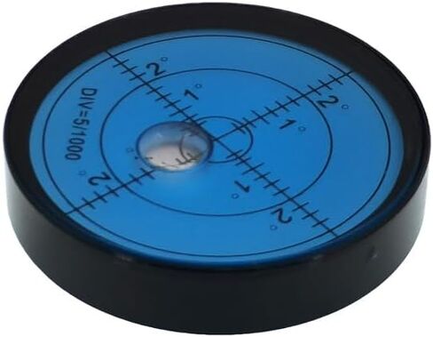 Aluminum alloy high-precision universal horizontal level instrument bubble level tool circle 2.4 inches 60mm (black（Magnetic Blue Inscription）) in Saudi Arabia