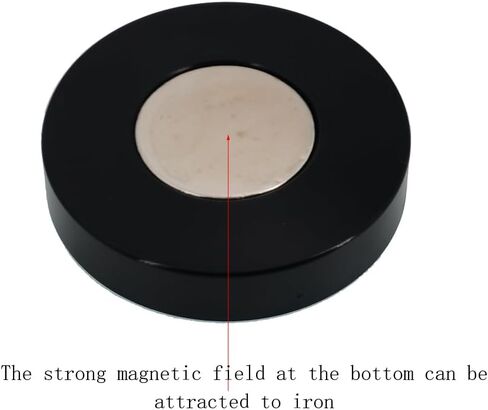 Aluminum alloy high-precision universal horizontal level instrument bubble level tool circle 2.4 inches 60mm (black（Magnetic Blue Inscription）) in Saudi Arabia