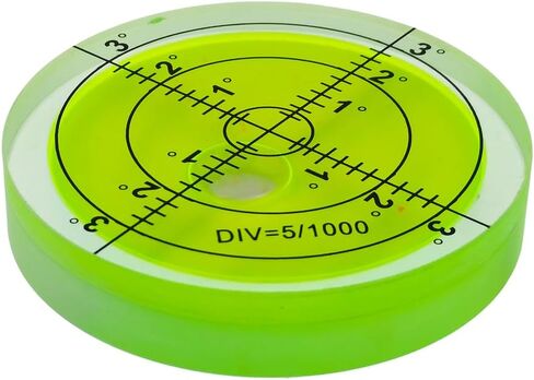 Aluminum alloy high-precision universal horizontal level instrument bubble level tool circle 2.4 inches 60mm (black（Magnetic Blue Inscription）) in Saudi Arabia