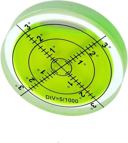 Aluminum alloy high-precision universal horizontal level instrument bubble level tool circle 2.4 inches 60mm (black（Magnetic Blue Inscription）) in Saudi Arabia