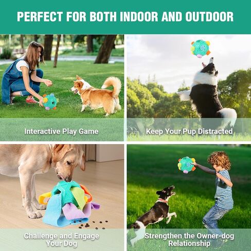 Dog Puzzle Toy Snuffle Ball for Slow Food Training and Stimulating Dogs Treat Dispensing Puppy Toys to Keep Them Busy Interactive Dog Toys for All Breed Sizes, Machine Washable in Saudi Arabia