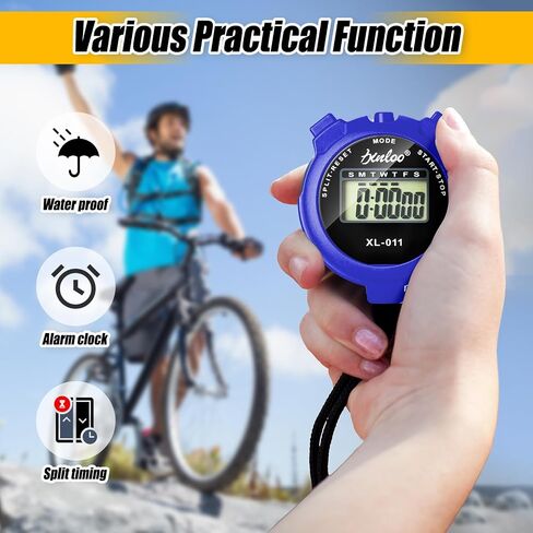 48 Pcs Digital Stopwatch Timer Plastic Whistle Bulk for Sports Coaches Referee Waterproof Watch Timer Whistle with Lanyard Multi Function Electronic Fitness Date Alarm in Saudi Arabia