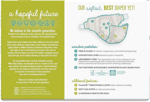 حفاضات أطفال من الجيل السابع، حماية للبشرة الحساسة، مقاس حديثي الولادة، 31 قطعة in Kuwait