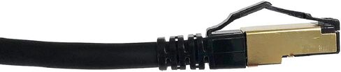 3 Feet Cat8 SFTP RJ45 Patch 26AWG Cable (Black) 5-Pack (E12-003B-5) in Saudi Arabia