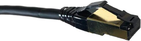 3 Feet Cat8 SFTP RJ45 Patch 26AWG Cable (Black) 5-Pack (E12-003B-5) in Saudi Arabia