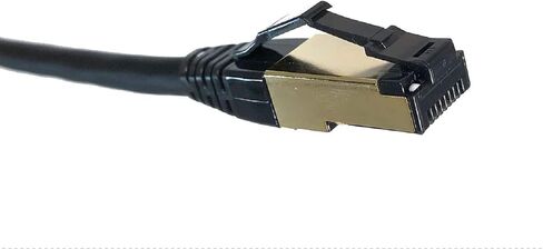 3 Feet Cat8 SFTP RJ45 Patch 26AWG Cable (Black) 5-Pack (E12-003B-5) in Saudi Arabia