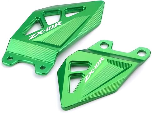 واقي مسند القدمين للدراجة النارية متوافق مع K.awasaki ZX10R 2011-2017 2018 2019 2020 2021 2022 2023 | واقي ألواح الكعب الخلفي ZX-10R ملحقات ZX 10R (أخضر) in Kuwait