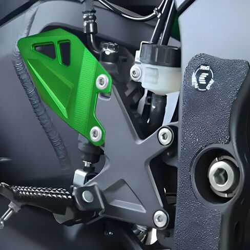 واقي مسند القدمين للدراجة النارية متوافق مع K.awasaki ZX10R 2011-2017 2018 2019 2020 2021 2022 2023 | واقي ألواح الكعب الخلفي ZX-10R ملحقات ZX 10R (أخضر) in Kuwait