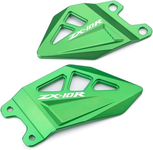 واقي مسند القدمين للدراجة النارية متوافق مع K.awasaki ZX10R 2011-2017 2018 2019 2020 2021 2022 2023 | واقي ألواح الكعب الخلفي ZX-10R ملحقات ZX 10R (أخضر) in Kuwait