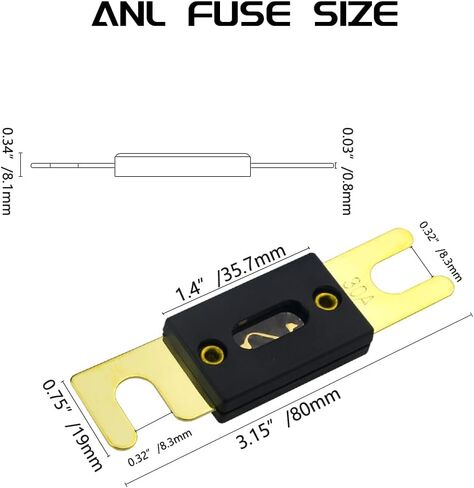 WMYCONGCONG 0/2/4 Gauge ANL Fuse Block Holder with 30 Amp ANL Fuses for Car Audio Amplifier (30A) in Saudi Arabia
