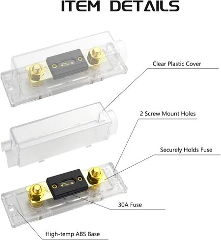 WMYCONGCONG 0/2/4 Gauge ANL Fuse Block Holder with 30 Amp ANL Fuses for Car Audio Amplifier (30A) in Saudi Arabia