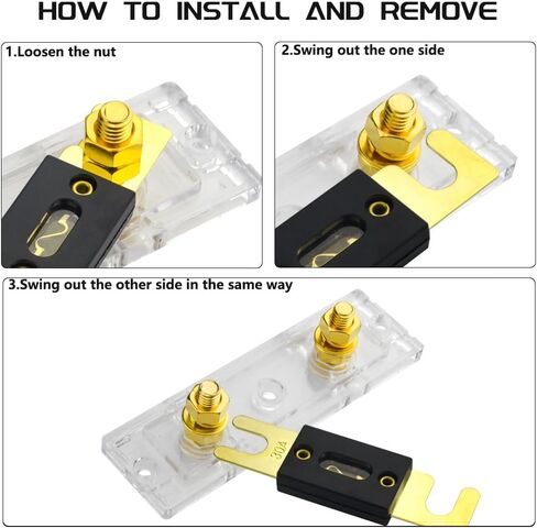 WMYCONGCONG 0/2/4 Gauge ANL Fuse Block Holder with 30 Amp ANL Fuses for Car Audio Amplifier (30A) in Saudi Arabia