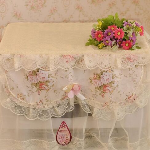 NOLITOY Home Decor Microwave Lace Cloth for Kitchen Cover Oven Decoration Decorative Colorful Flower Home Toaster Oven in Saudi Arabia