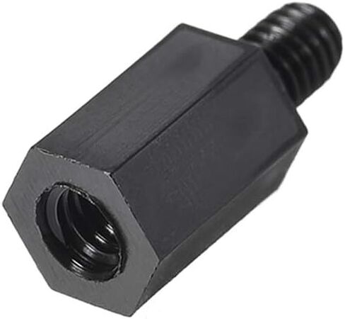 uxcell M3x25mm+6mm Male Female Hex Nylon Spacer Standoff for PC Circuit Board Black 100pcs in Saudi Arabia