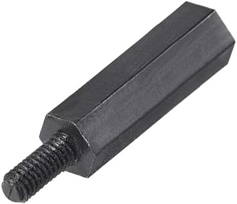 uxcell M3x25mm+6mm Male Female Hex Nylon Spacer Standoff for PC Circuit Board Black 100pcs in Saudi Arabia