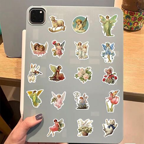 Classic Art Stickers, 50pcs Fairy Painting for Kids Teens, Waterproof Vinyl Decals for Laptop, Water Bottle, Scrapbooking in Kuwait