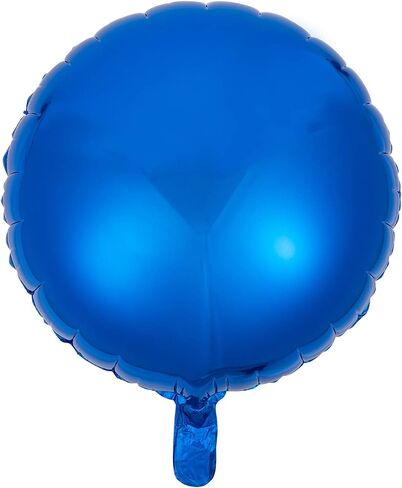 18" Blue Round Shaped Foil Balloons Mylar Helium Balloons for Birthday Party Wedding Baby Shower Decorations, Pack of 20 in Saudi Arabia