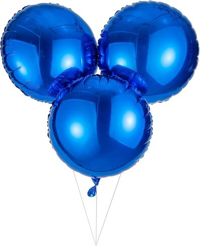 18" Blue Round Shaped Foil Balloons Mylar Helium Balloons for Birthday Party Wedding Baby Shower Decorations, Pack of 20 in Saudi Arabia