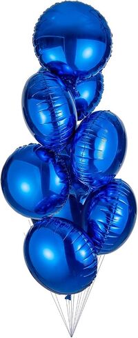 18" Blue Round Shaped Foil Balloons Mylar Helium Balloons for Birthday Party Wedding Baby Shower Decorations, Pack of 20 in Saudi Arabia