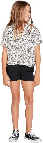 Volcom Girls' Can't Be Tamed Short Sleeve Button Down Shirt in Saudi Arabia