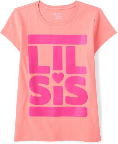 The Children's Place girls Big Sis Graphic Short Sleeve Tee in Saudi Arabia