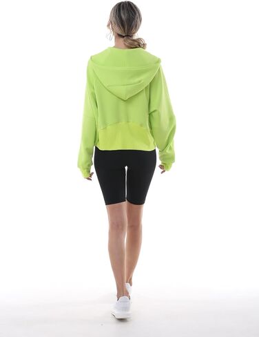 MAGICMK Womens Pullover Sweatshirts Zipper Up Hoodie Fall Winter Cropped Long Sleeve Outfits Oversize Top in Saudi Arabia
