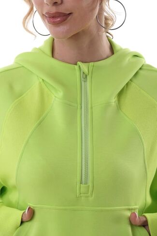 MAGICMK Womens Pullover Sweatshirts Zipper Up Hoodie Fall Winter Cropped Long Sleeve Outfits Oversize Top in Saudi Arabia