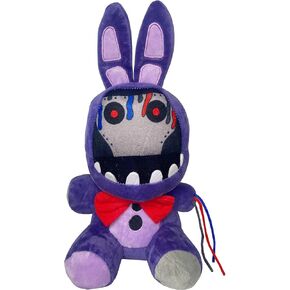 Plush Toy Withered Purple Bunny Fan Made Teddy Bear Bonnie Plush, Game Toy Gift Animal plushie, 11in