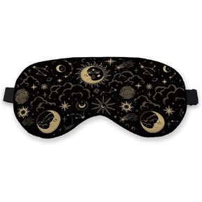 Tarot Themed Eye Mask for Boys Kids, Gothic Gift Magic Themed Gift Silk Eye Mask for Sleeping, Moon Starts Tarot Gifts for Women Girls, Gothic Lover Gift Adjustable Straps Soft Sleep Mask in Kuwait