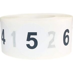 Consecutive Number Labels 1-10 Repeating 1 Inch 500 Total Labels