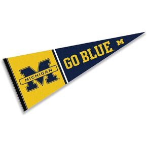 College Flags & Banners Co. Michigan Team University Wolverines Go Blue Pennant