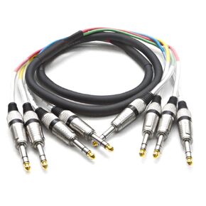 12 Channel 1/4" TRS Snake Cable - 5 Feet Long - Serviceable Ends - Pro Audio Effects Snake for Live Live, Recording, Studios, and Gigs - Patch, Amp, Mixer, Audio Interface 5'