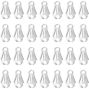 SUNNYCLUE 1 Box 200Pcs Pinch Bails Snap on Bails Bulk Pinch Clip Bail Clasp Small Pendant Clasp Bail Connector Bail Hooks 8mm Silver Pinch Claw Clasps for Jewelry Making Supplies DIY Necklace Crafts