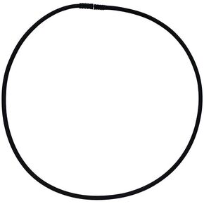 Thick Black Rubber 3mm Tube Cord Necklace with Easy Locking Clasp - 18 inches