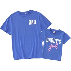 KEKEMI Daddy and Me قميص بابا فتاة جرافيك تي شيرت طفل صبي الرجل الصغير الأب المتأنق بلايز عيد الأب مطابقة وتتسابق