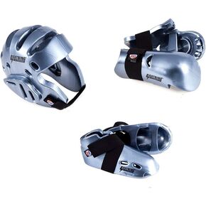Lightning Silver Karate Sparring Gear Package Deal - Child Medium