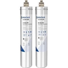 مجموعة خرطوشة فلتر Pentair Everpure H-1200 سريعة التغيير، EV928201، حزمة مزدوجة بديلة للاستخدام في نظام مياه الشرب Everpure H-1200، سعة 1000 جالون، 0.5 ميكرون in Saudi Arabia