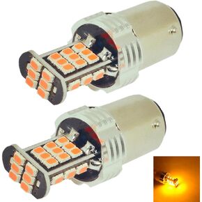 Alla Lighting Super Bright BA15S 1156 LED Turn Signal Light Bulbs 2000Lms 7506 1156 LED Bulb 3020 30-SMD 1156A 1156 LED Lights Bulbs Amber Yellow Blinker Lights Replacement for Cars Trucks Motorcycle