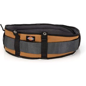 Dickies 5-Inch Padded Work Belt with Double-Tongue Roller Buckle, Adjusts to Fit Waists 32 to 52 inches, Black