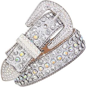 Studded Rhinestone Belts For Men Women Luxury BB Belt Y2K Bling Design Leather Shiny Diamond Festivals Gifts Belt