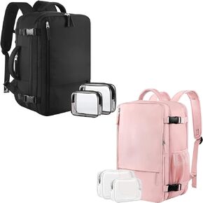 حقيبة ظهر كبيرة للسفر (أسود + وردي)، حقيبة ظهر للحمل سعة 40 لترًا، حقيبة ظهر للكمبيوتر المحمول مقاس 17 بوصة، حقيبة ظهر مقاومة للماء، حقيبة كتب جامعية، حقيبة ظهر للكمبيوتر المحمول، حقيبة ظهر للنساء، كما تمت الموافقة على رحلة طيران الشخص in Kuwait