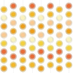 12 Pcs Boho Sun Banners First Trip Around The Sun Party Decorations Muted Sun Garland Kit Hippie Hanging Swirl for Aesthetic Indoor Outdoor 1st Birthday Baby Shower Wedding Favor Party Supplies Decor