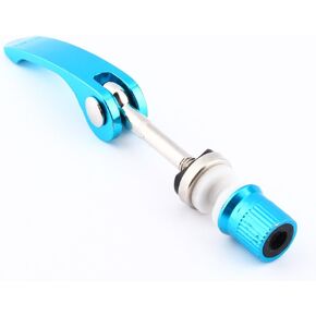 VGEBY Bike Quick Release Skrewer, Cycling Seatpost Seat Post Clamp Front Hub Skewer Bolt Tool(Blue) Seatpost Clamps Blue Bike Seat Clamp Quick Release Adjustable Bike Seat Clamp