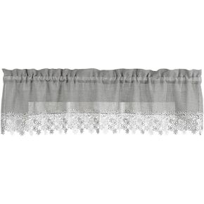 Renaissance Home Fashion Lillian Swag Valance, Gray